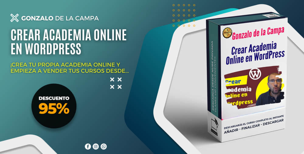 Crear Academia Online en WordPress – Gonzalo de la Campa