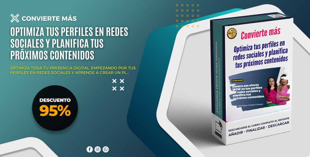 Optimiza tus perfiles en redes sociales y planifica tus próximos contenidos - Convierte más