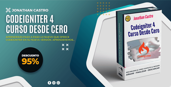 Codeigniter 4 Curso Desde Cero - Jonathan Castro